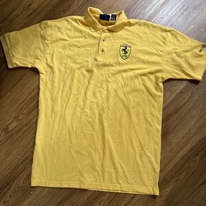 Ferrari The Collection Polo Shirt Size 2XL Yellow